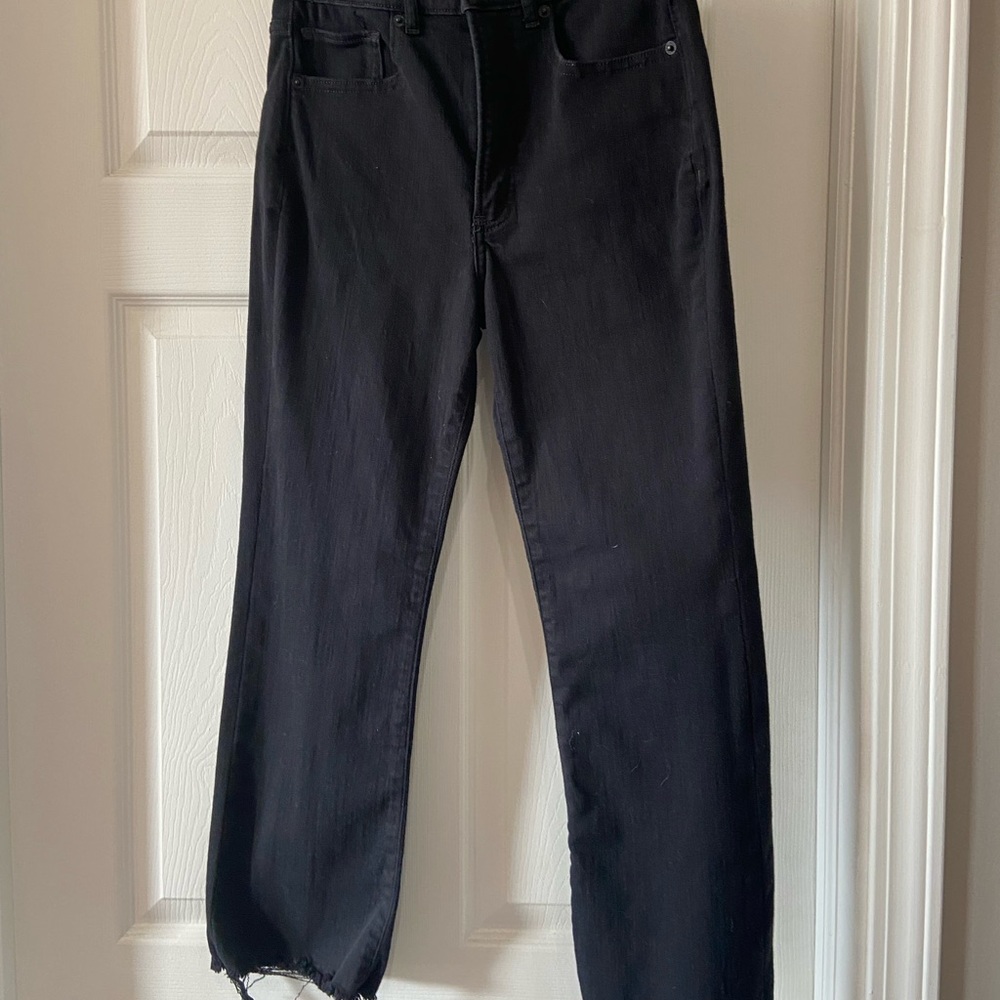 Express cropped flared high rise ankle jeans